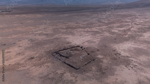 Ruins, desert, aerial, archaeology, 