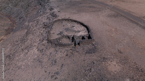 Ruins, desert, aerial, archaeology, 