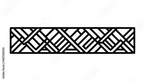 Geometric abstract pattern with interlocking lines