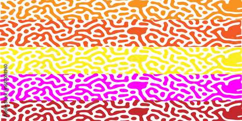 A vibrant seamless pattern featuring a joyful mix of colorful hearts and stripes, ideal for a decorative textile or wallpaper design. Seamless noise turing pattern repeating stipple vector texture 
