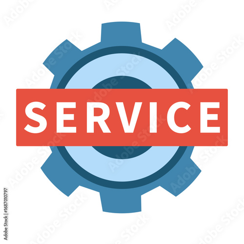 Vector illustration of icons, car service workshop, tools