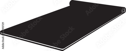 Elegant Carpet Textile Floor Covering Silhouette Black Vector Design