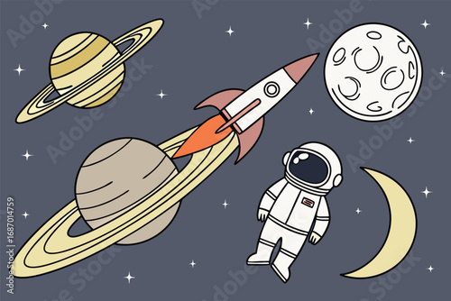 space rocket in space