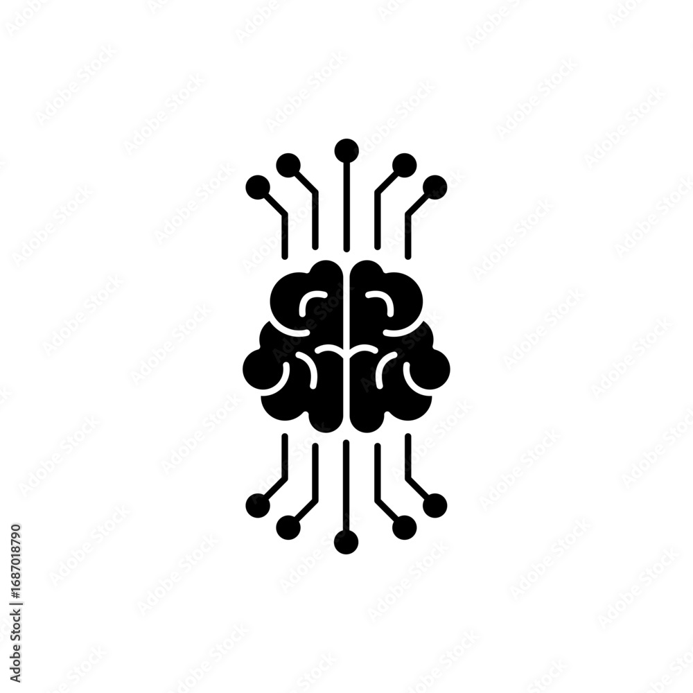 Fototapeta premium Icon a superintelligence, isolated against a clean background.