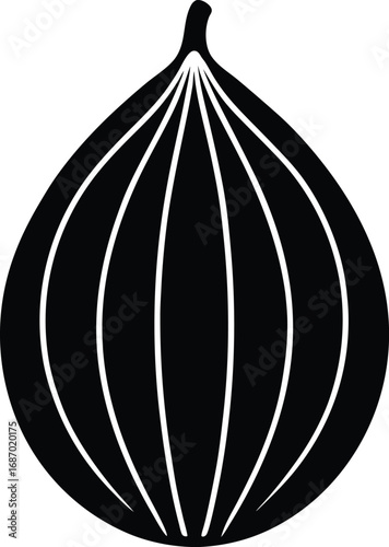 Isolated healthy vegetarian food vector illustration of an onion, banana, and banana leaf
