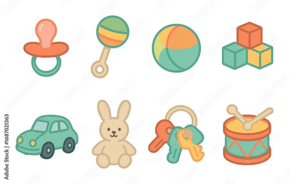 Naklejka premium Camping essentials icons on green background featuring gear and nature symbols