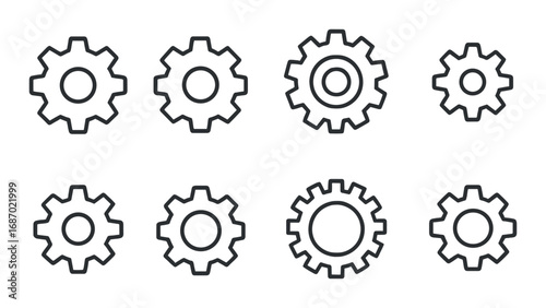 Abstract black and gray gear pattern on dark background