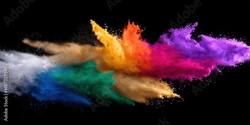 Vivid Color Explosion of Powder Paints