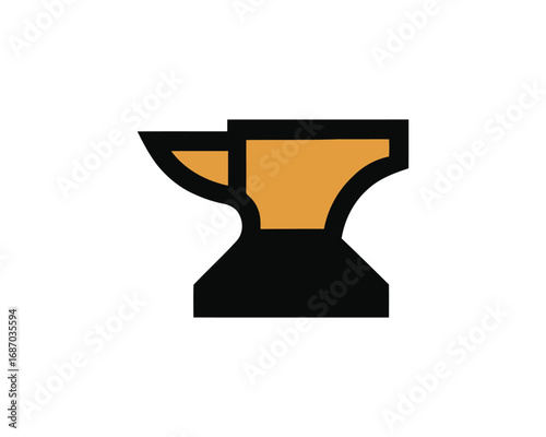 Bold Anvil Vector Illustration for Blacksmithing