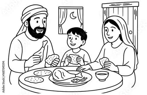 Passover family meal celebration with traditional foods and joyful gathering