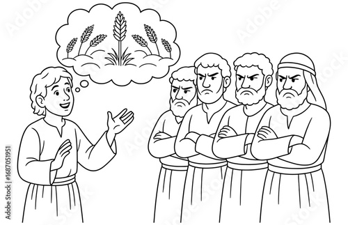 Joseph's dream scene depiction for educational use and storytelling