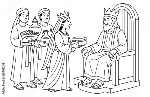 Historical exchange between solomon and the queen of sheba for educational resources