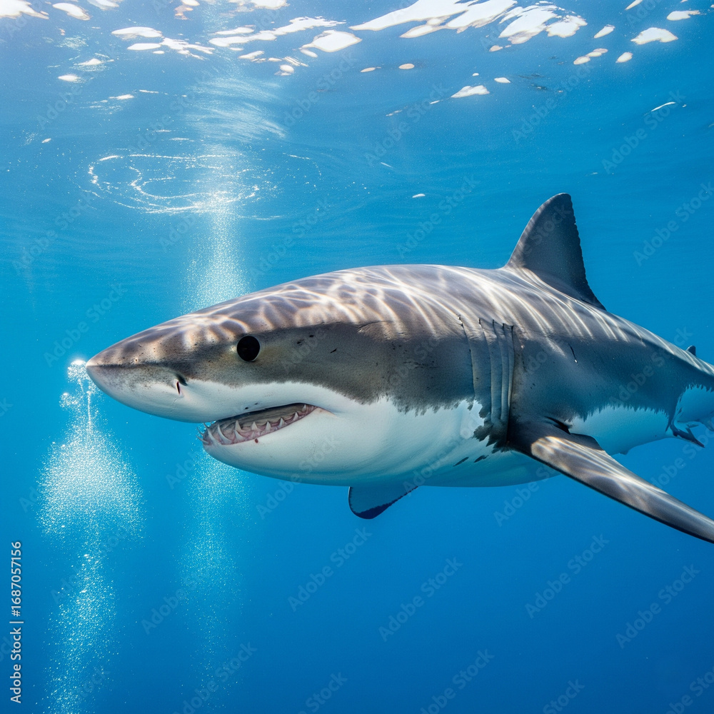 Obraz premium Shark Underwater Close-Up