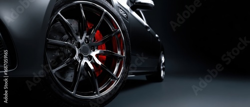 The luxurious car wheel showcasing sleek design and performance excellence.