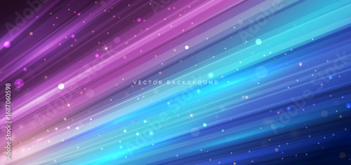 Abstract background geometric diagonal vibrant lines lighting effect.
