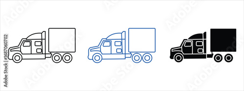 Delivery truck icon set vector. truck going to delivery symbol. vector illustration.