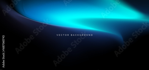Abstract modern blue gradient on dark background.