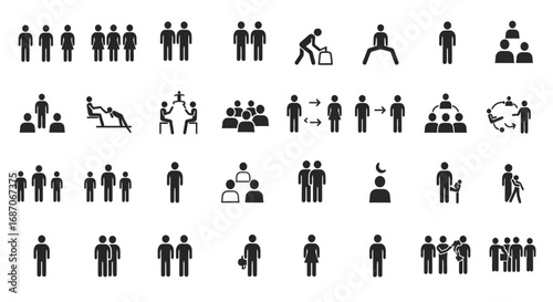Diverse representation of people in various activities and social interactions