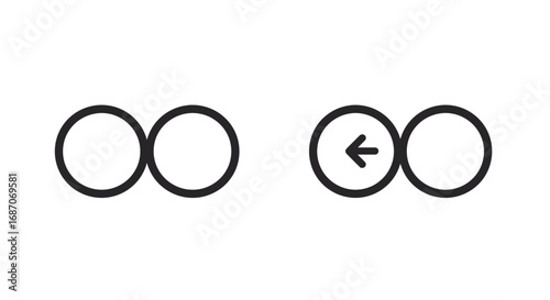 Illustration demonstrating merging concepts, represented by circles and an arrow concept