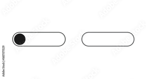 Toggle Switch Illustration Representing On and Off Positions for Web Design