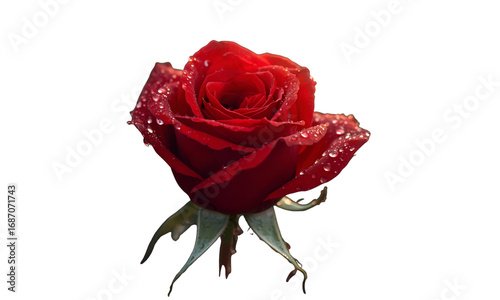 Red Rose PNG Transparent Background | Realistic Romantic Flower Clipart for Valentine’s Day, Wedding & Love Designs.