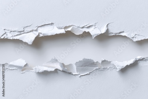 torn or ripped white paper isolated on transparent png background, realistic torn paper edges, Torn Paper effect mockup