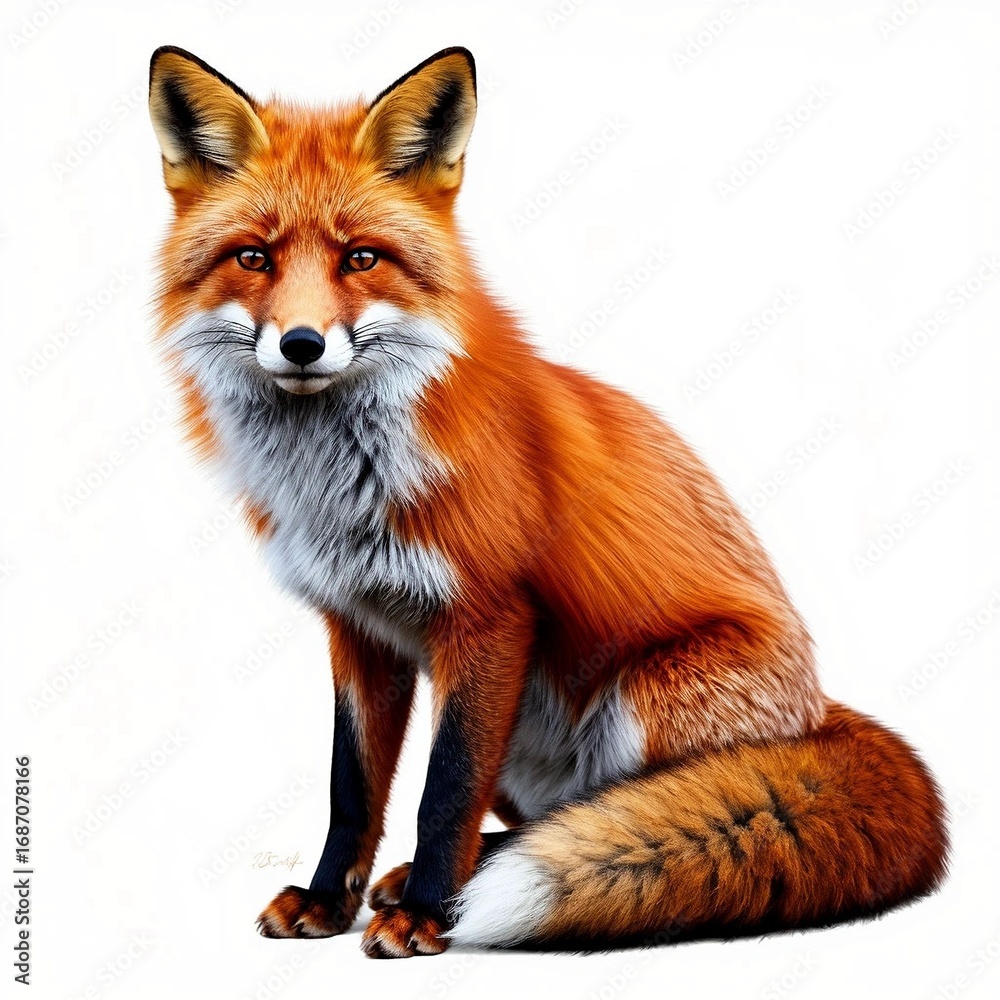 Fototapeta premium Red Fox Sitting