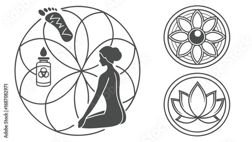 Spiritual Wellness Symbols.