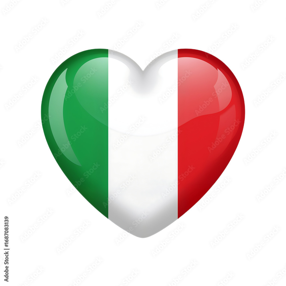 Obraz premium Italian Heart A Symbol of Love and National Pride