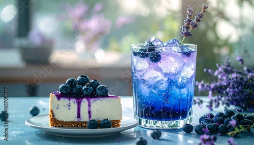 Blueberry Cheesecake and Refreshing Purple Drink
