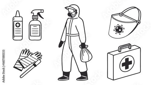 Protective gear and safety equipment.