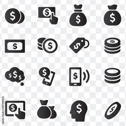 Modern Finance and Business Icon Set