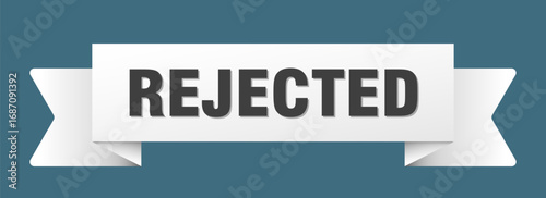 rejected ribbon isolated on transparent background. rejected ribbon