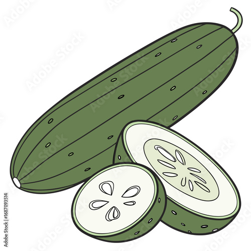 Freshly Harvested Green Cucumbers Ready for Refreshing Culinary Creations and Healthy Meals