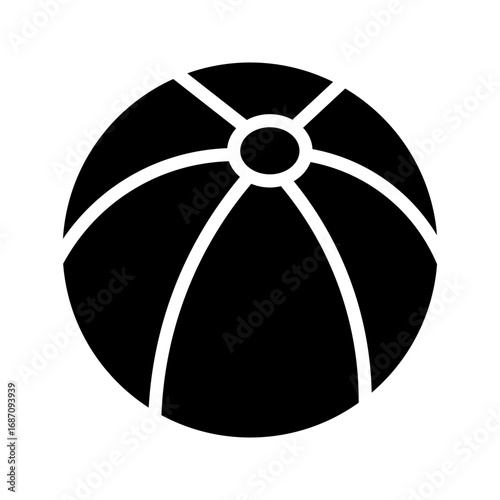 Beach ball vector. Vector illustration on white background