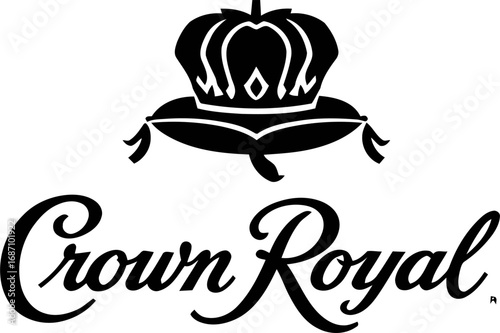 Elegant Crown Royal logo design for premium branding and sophisticated advertising campaigns
