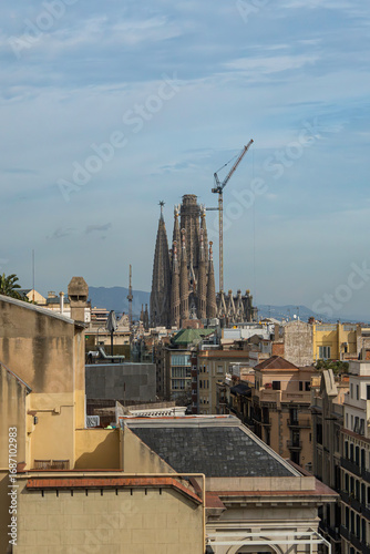 As seen from Casa Mila in Barcelona, ​​Spain, in February 2025.