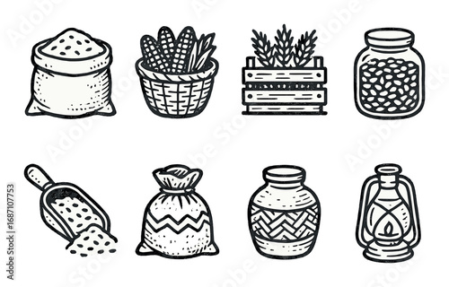 Tech roles and professions icons set: engineer, developer, designer, tester