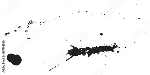 Set of artistic ink blots Black grunge splash isolated on white background Watercolor splashes High quality manually traced. Splatter grunge vector сollection Abstract trace elements for your design