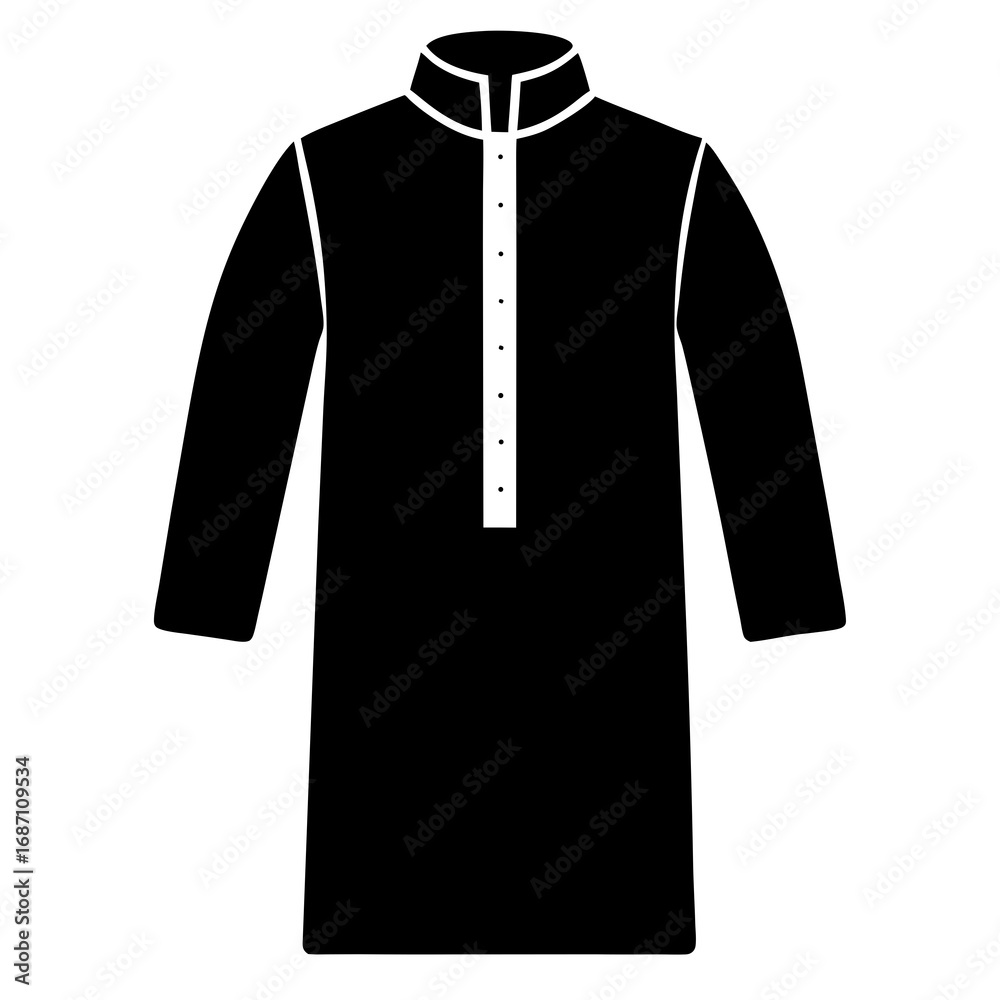 Naklejka premium Ethnic Kurta Silhouette Icon