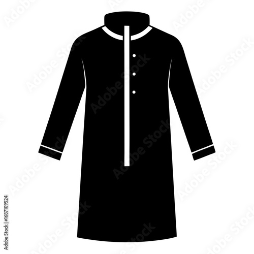 Ethnic Kurta Silhouette Icon