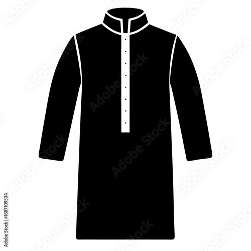 Ethnic Kurta Silhouette Icon