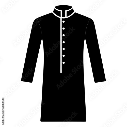 Ethnic Kurta Silhouette Icon