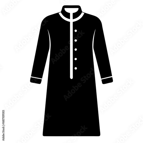 Ethnic Kurta Silhouette Icon