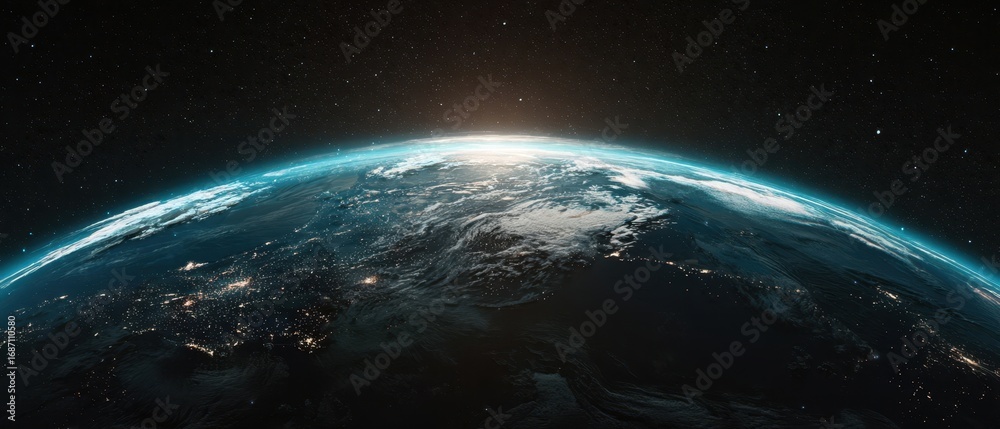 Fototapeta premium The Earth from Space Captured in Stunning Detail and Vibrant Colors