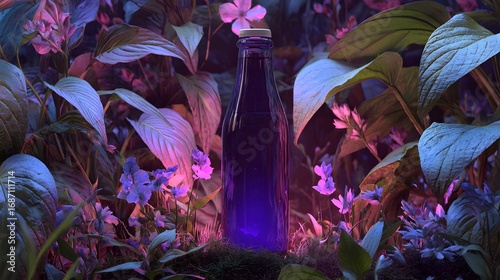 Modern Violet Container Representing Sustainability with Radiant Energy