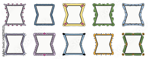 Artistic Hand Drawn Vector Sketch Border