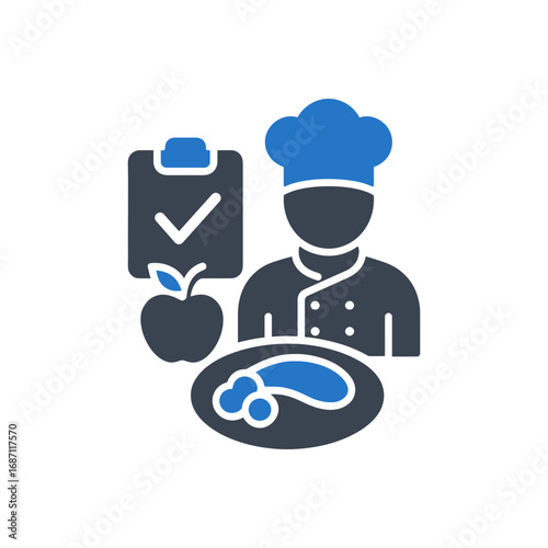 Chef quality check icon