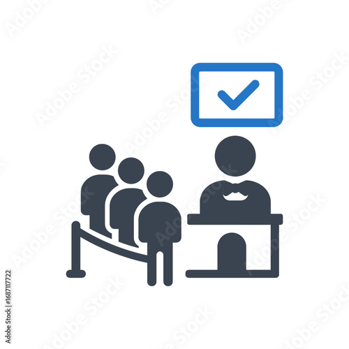 Customer queuing icon