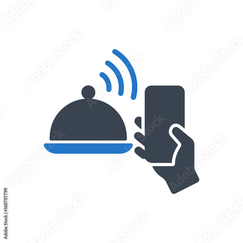 Smart food delivery icon